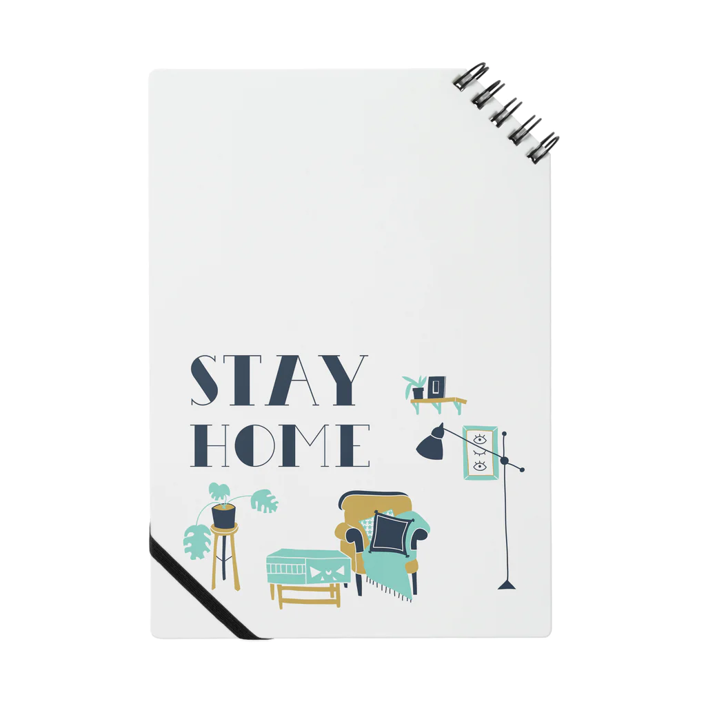 SANKAKU DESIGN STOREのモダンなおうちでSTAY HOME。 ミント Notebook