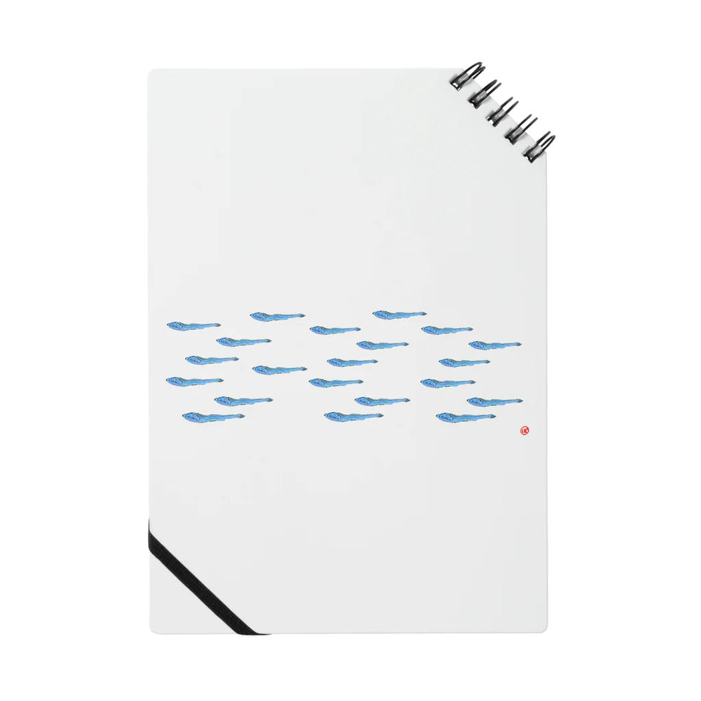 きたぽよグッズショップ【ぽよ劇場のグッズ屋さん】のにぼしのにぼ〜フル魚群〜 Notebook