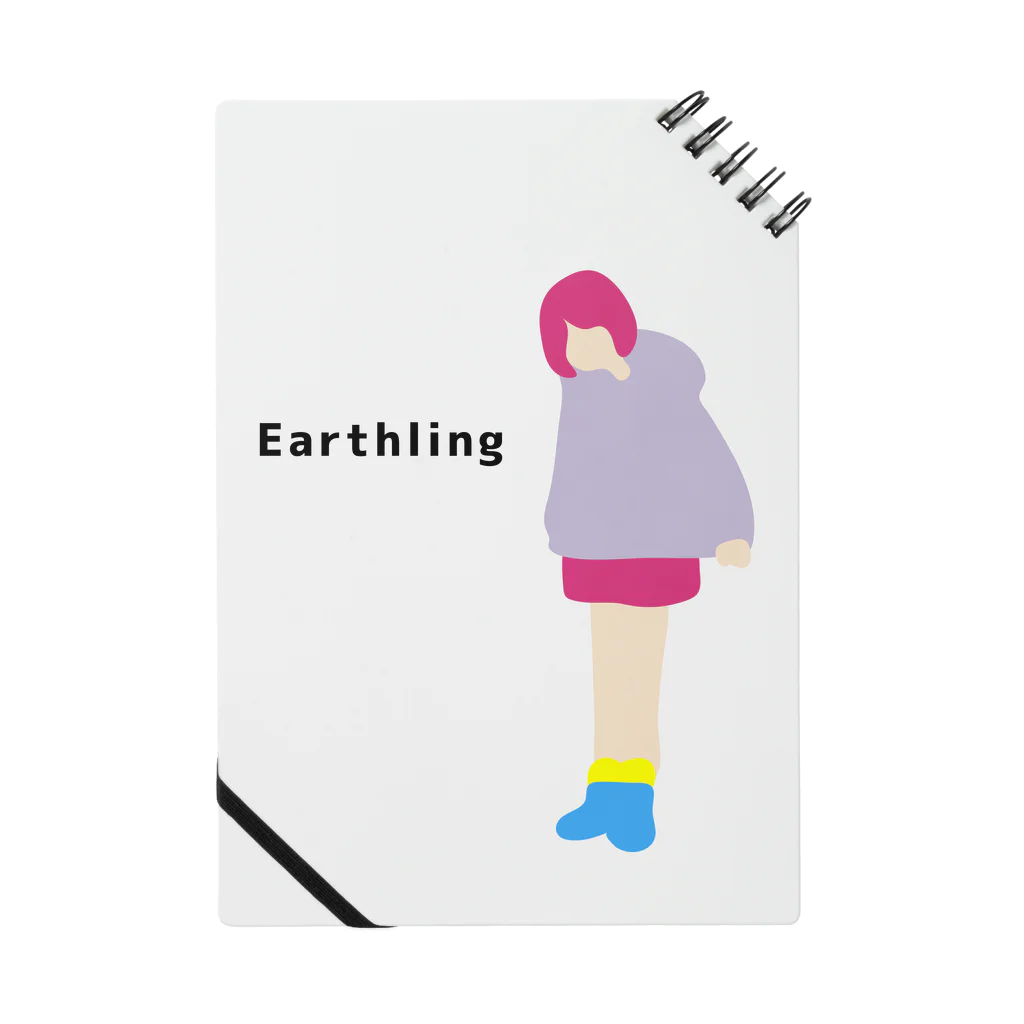 Earthlingの地球人（オンナノコ文字入り） Notebook