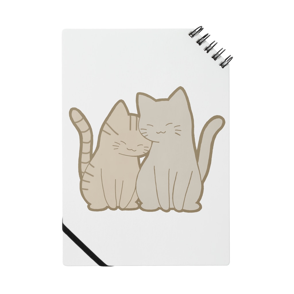 かわいいもののおみせ　いそぎんちゃくの仲良し猫　キジトラ&灰 Notebook
