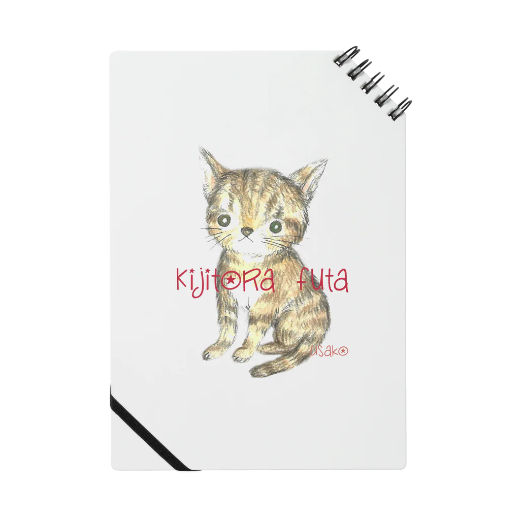 もりのうさこ＠6/1〜高円寺イココチさんにてポストカード展のKijitora Futa Notebook