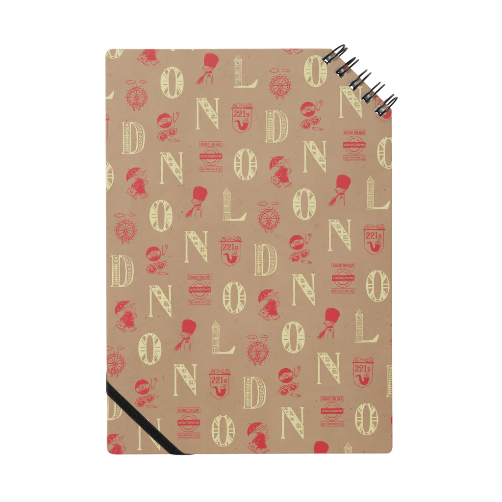 IZANAMI by Akane Yabushitaの🌍 世界のまち 🇬🇧 イギリス・ロンドン (ブラウン) Notebook