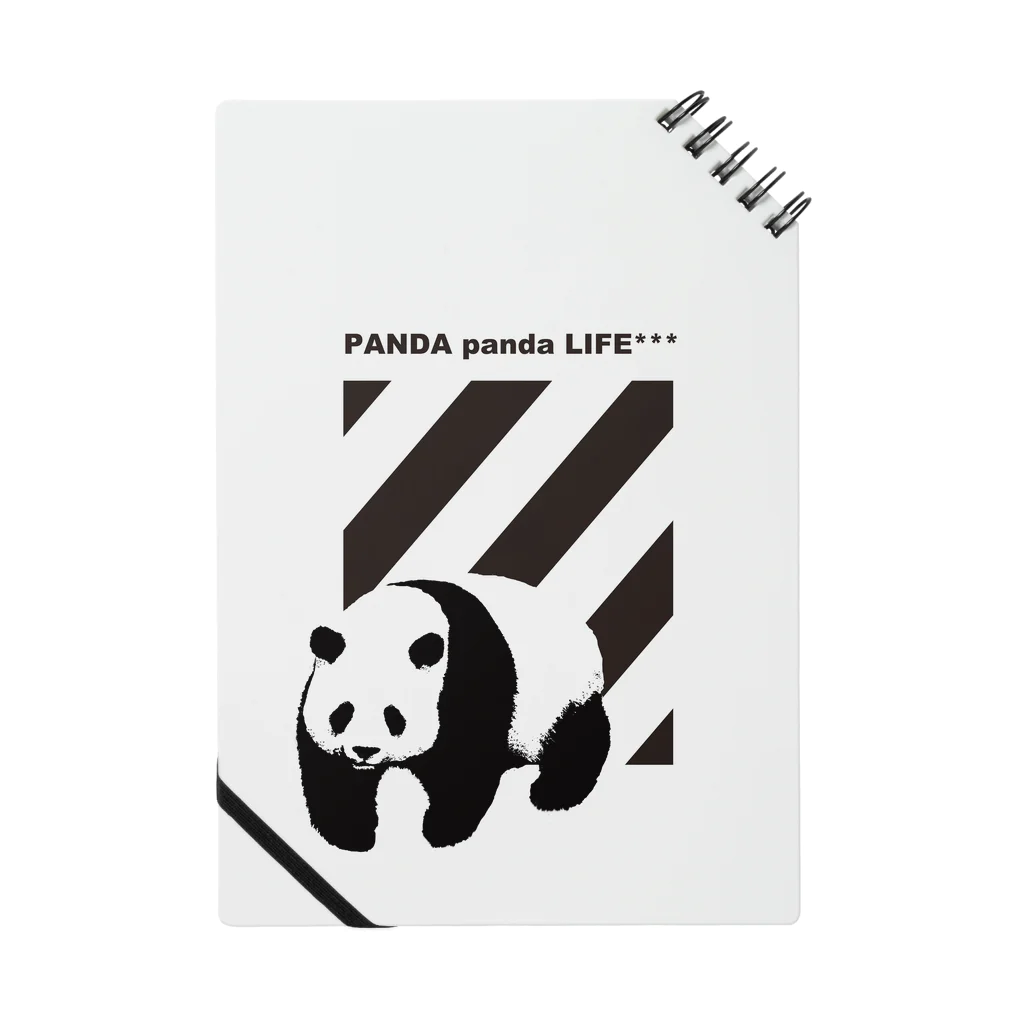 PANDA panda LIFE***の飛び出すパンダ　ストライプ ノート