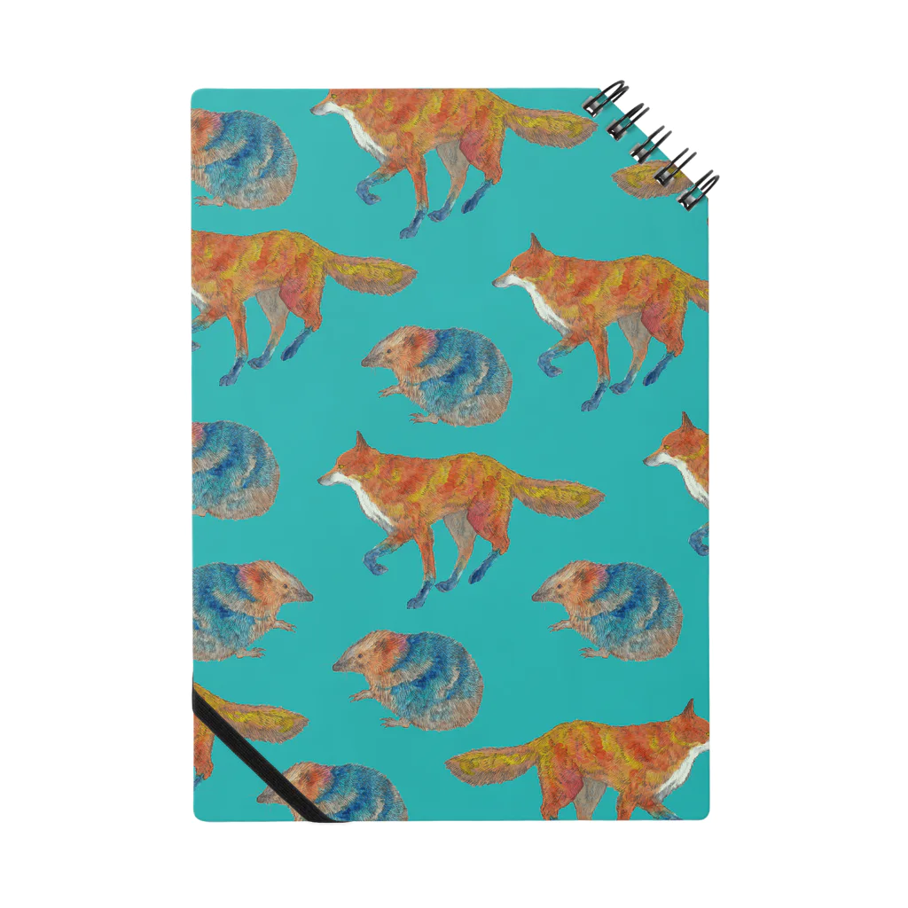 made blueのFox and Hedgehog Notebook