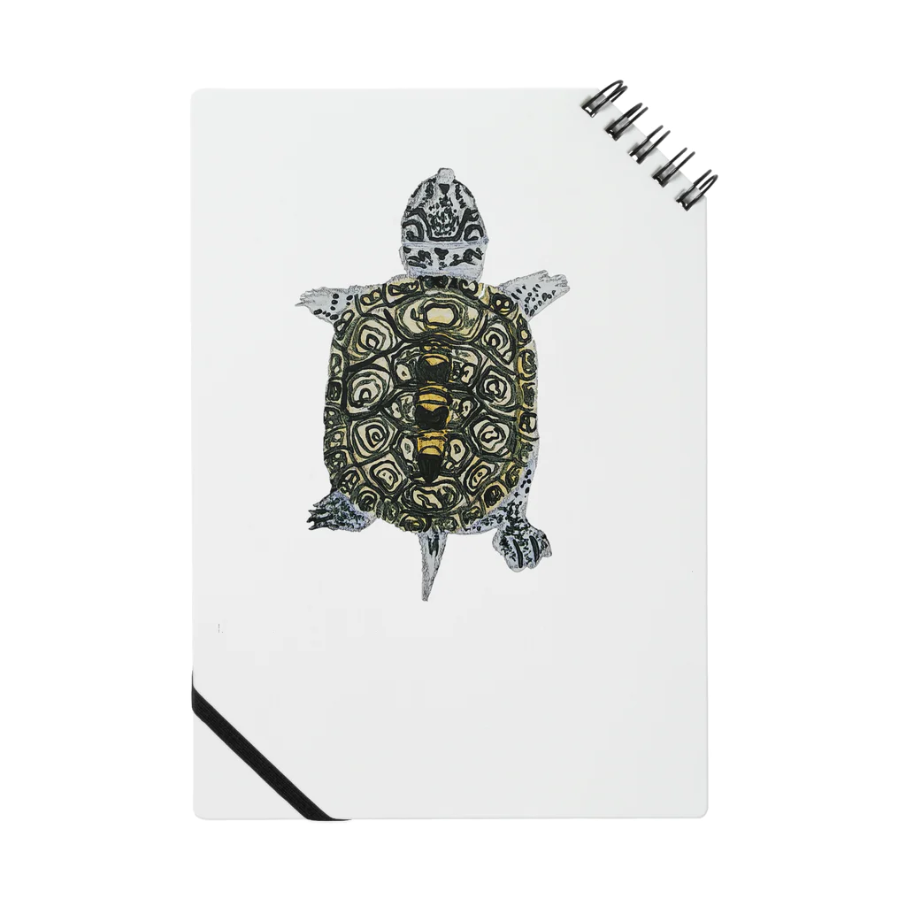 動物ガラス絵描きをしてる人のお店のカロリナダイヤモンドバックテラピン Notebook