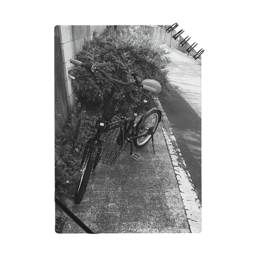 時間泥棒の路上の自転車モノクロ ノート