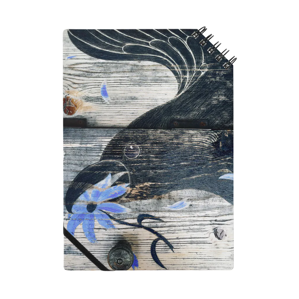 Oh!MOMOの青い花とカラス Notebook
