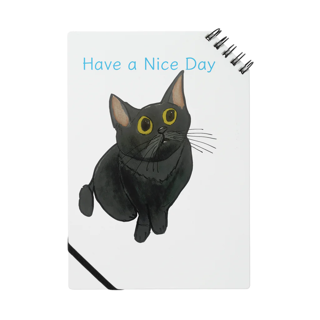 幹也の雑貨店のHave a Nice Day黒猫 Notebook