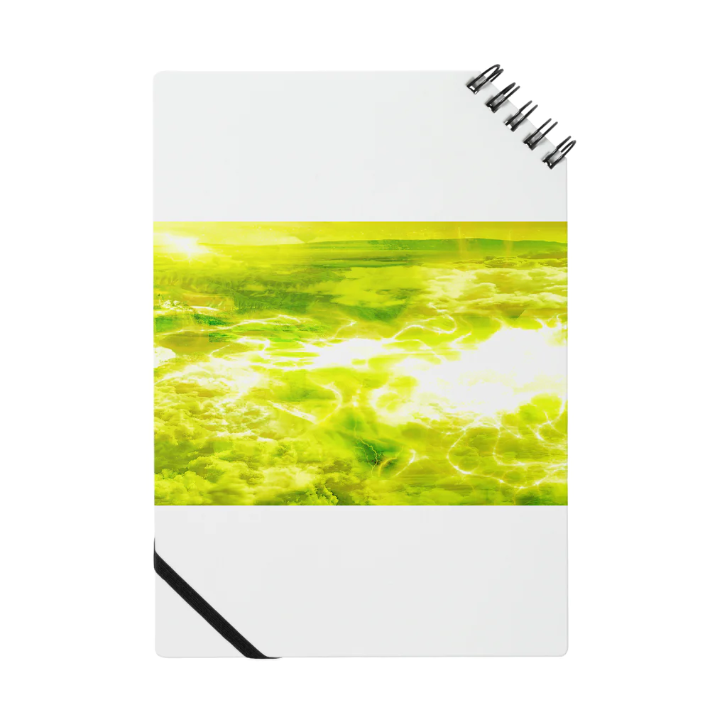 MayaWorldの「宇宙の水面」黄緑1-2 Notebook