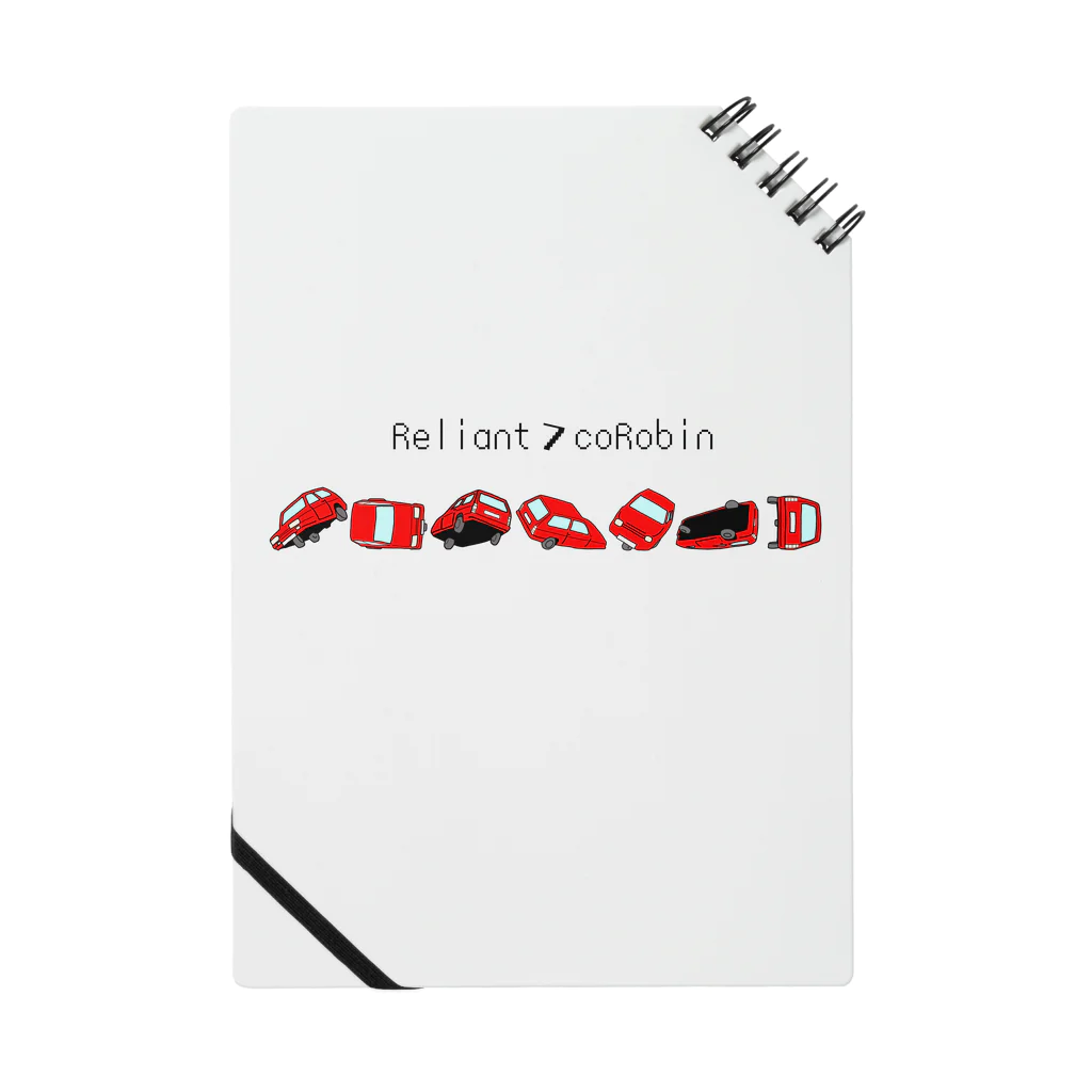 Robean社の赤　Reliant 7coRobin 文字周り白 ノート