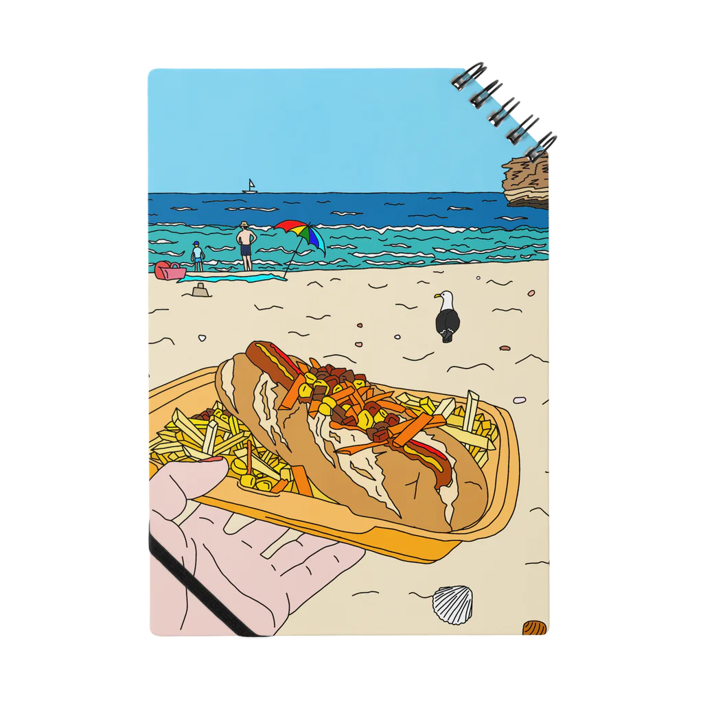 らぴの堂のHotdog on the Beach Notebook