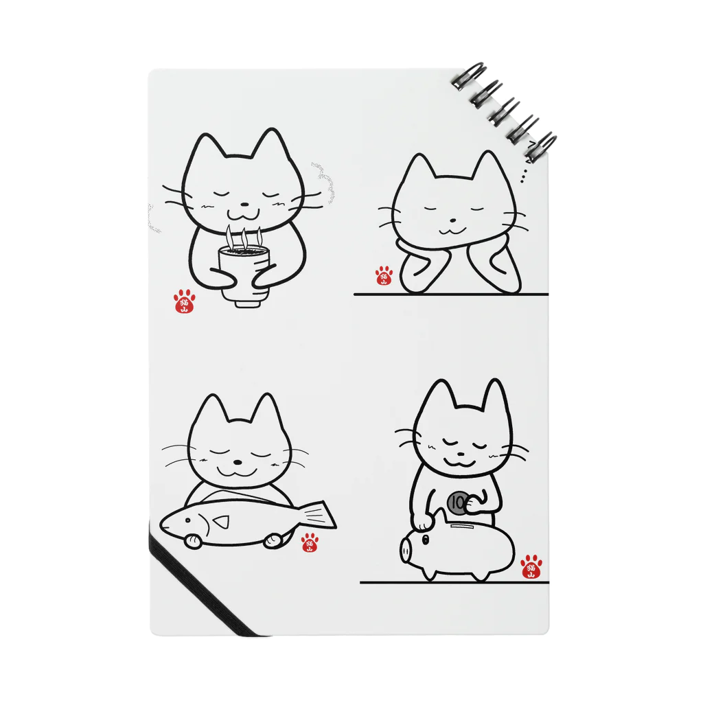 satoharuの猫山さんステッカー ノート
