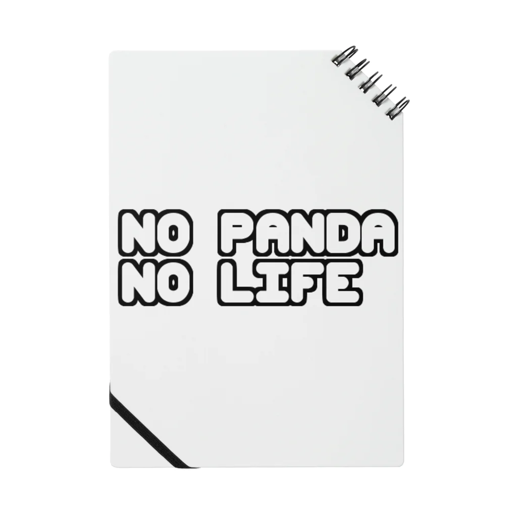 PANDA MADNESS "PDMS"のNO PANDA NO LIFE (BLACK) Notebook