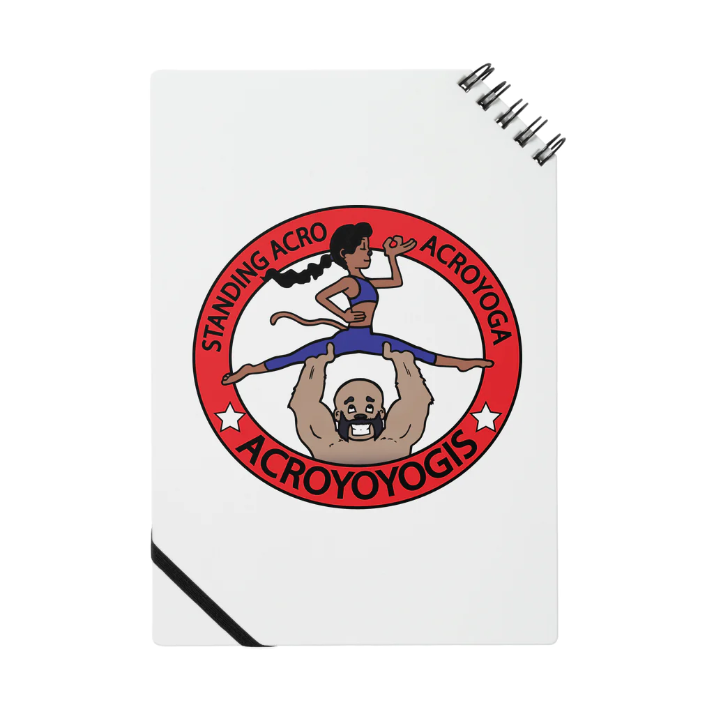 JuggernautCheerのAcroyoyogis Logo Notebook