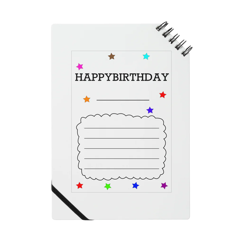 everyday_happybirthdayの誕生日メッセージカード ノート