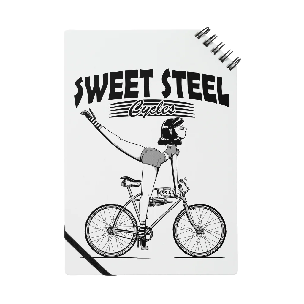 nidan-illustrationの"SWEET STEEL Cycles" #1 Notebook