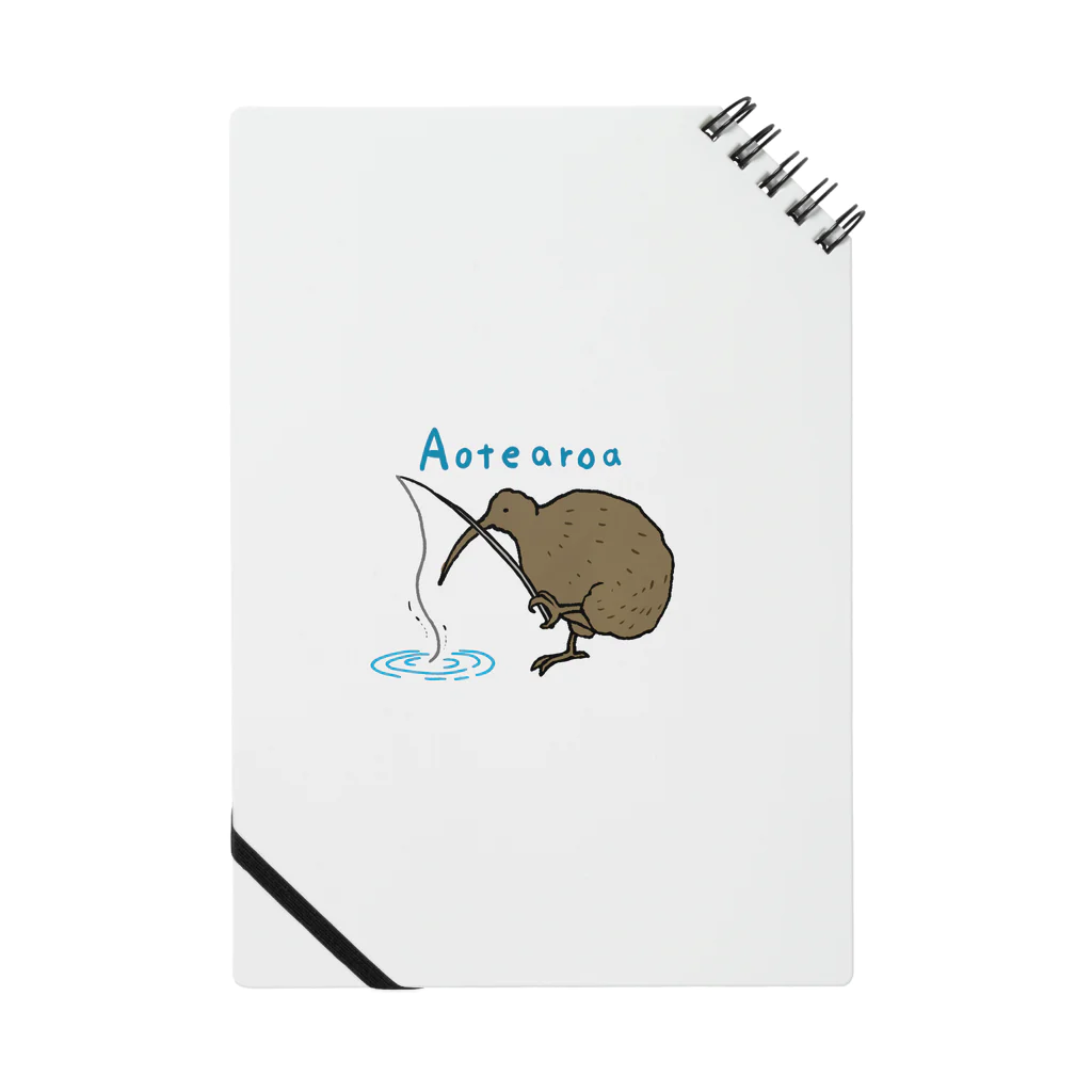 Aotearoa.nzの釣りを楽しむキウイバード Notebook