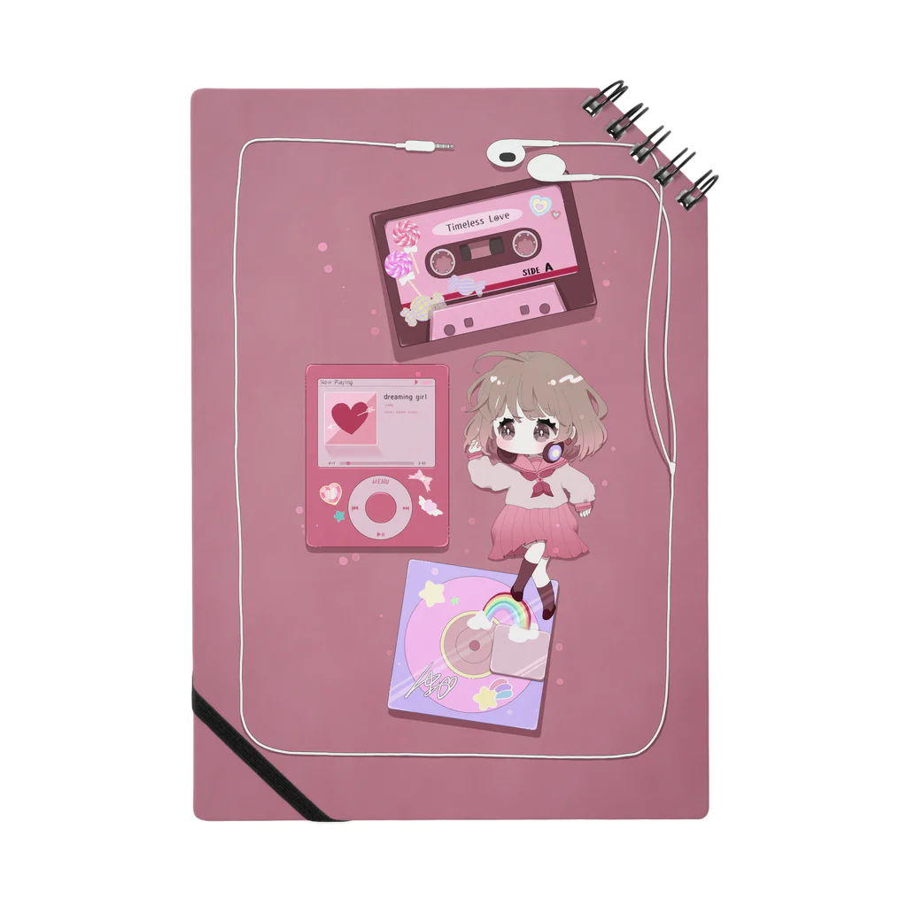 yume’s shop ᙏ̤̫͚*⑅♥︎のI LOVE MUSIC(アイテム少なめ) Notebook