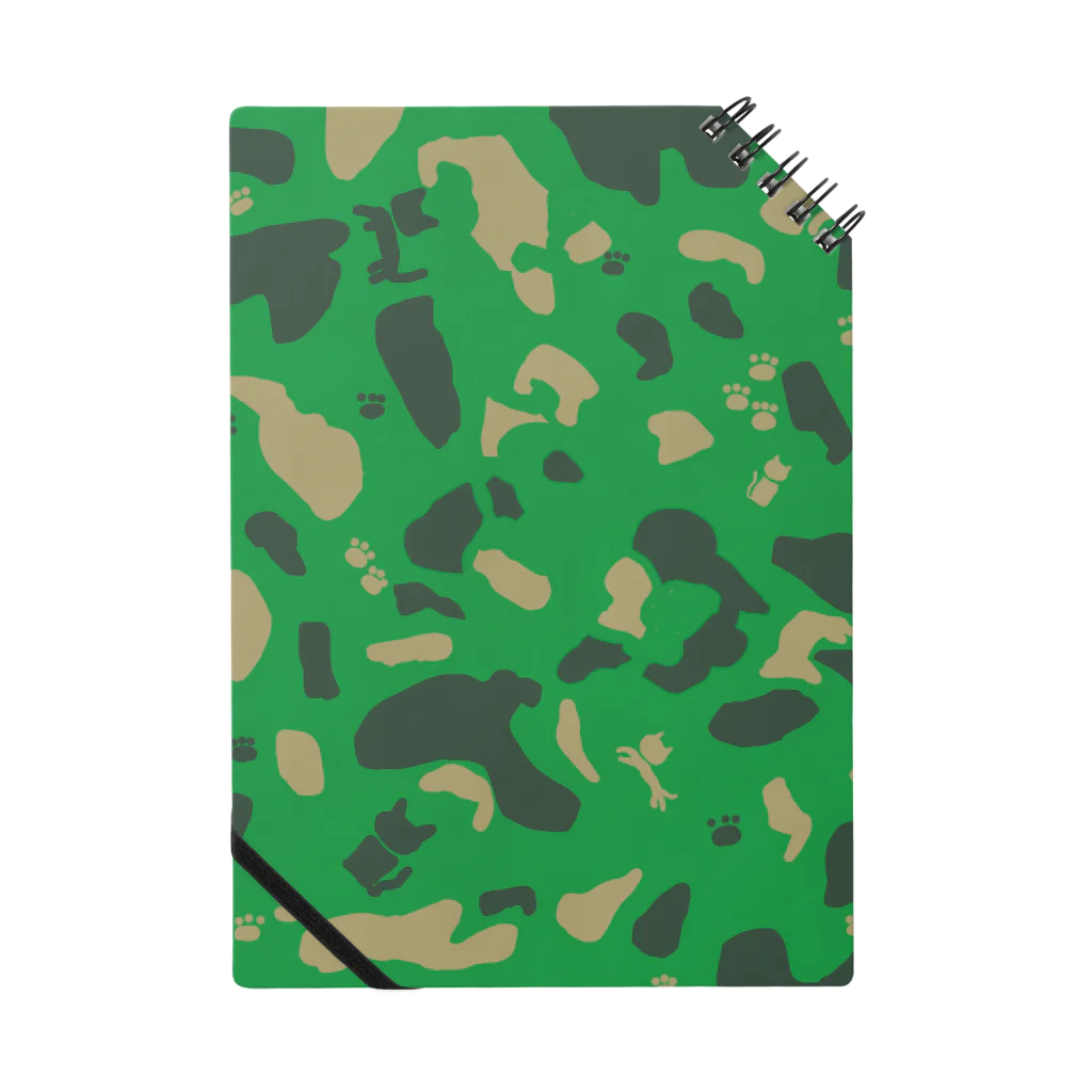 🟩GREEN TIGER🟩のカモフラ_ネコ迷彩 Notebook