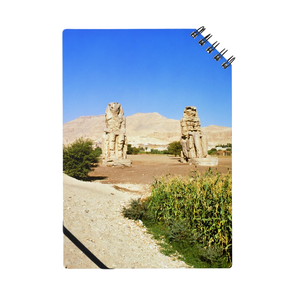 エジプト メムノンの巨像 アメンホテプ3世像 Egypt Colossi Of Memnon Amenhotep Iii Luxor Notebook By Fuchsgold Suzuri