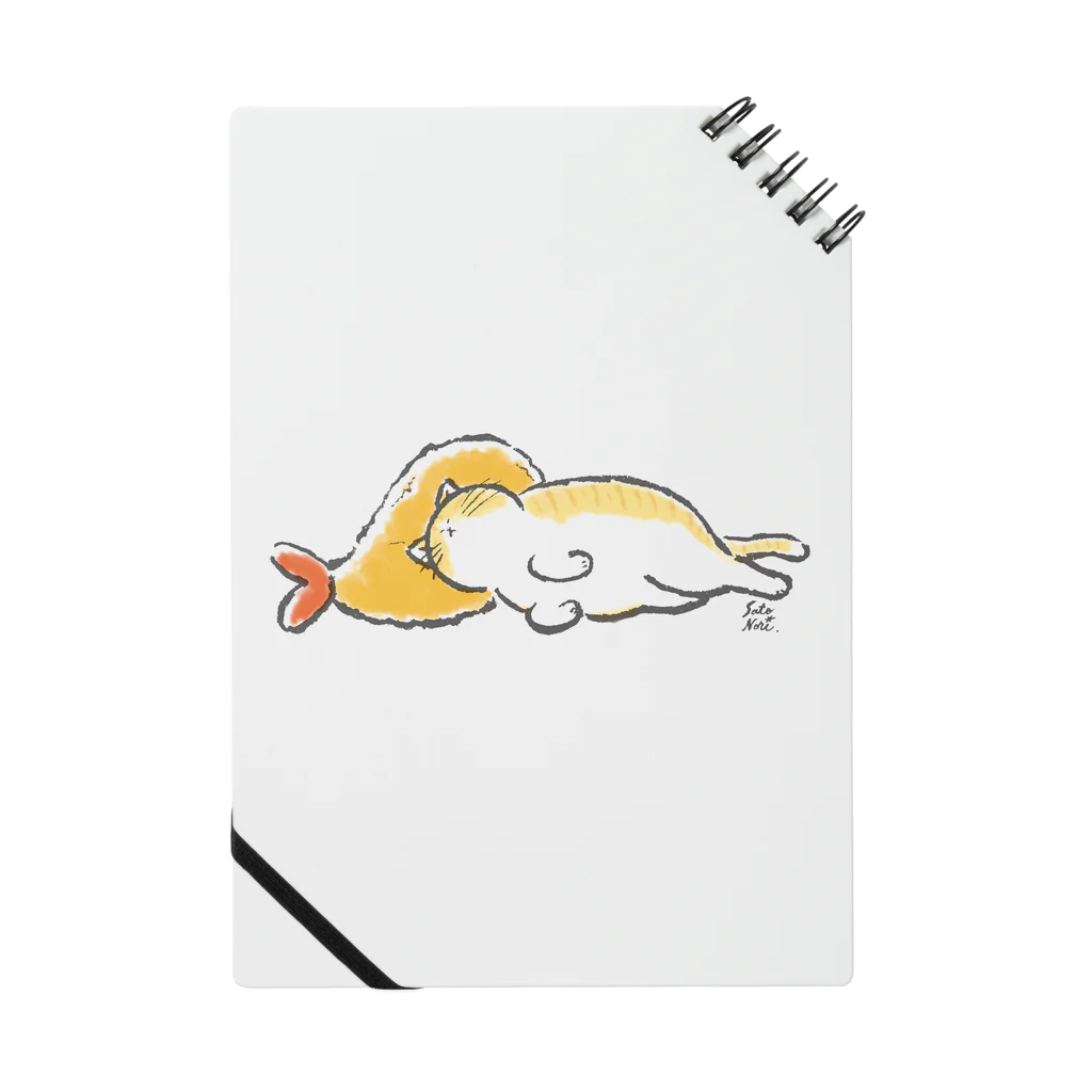 サトウノリコ*のピスピスゆーて寝るネコ【茶白】 Notebook