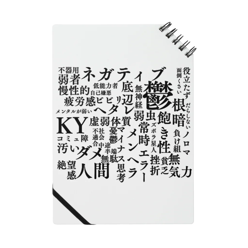 惣田ヶ屋のネガティブワード集 ノート