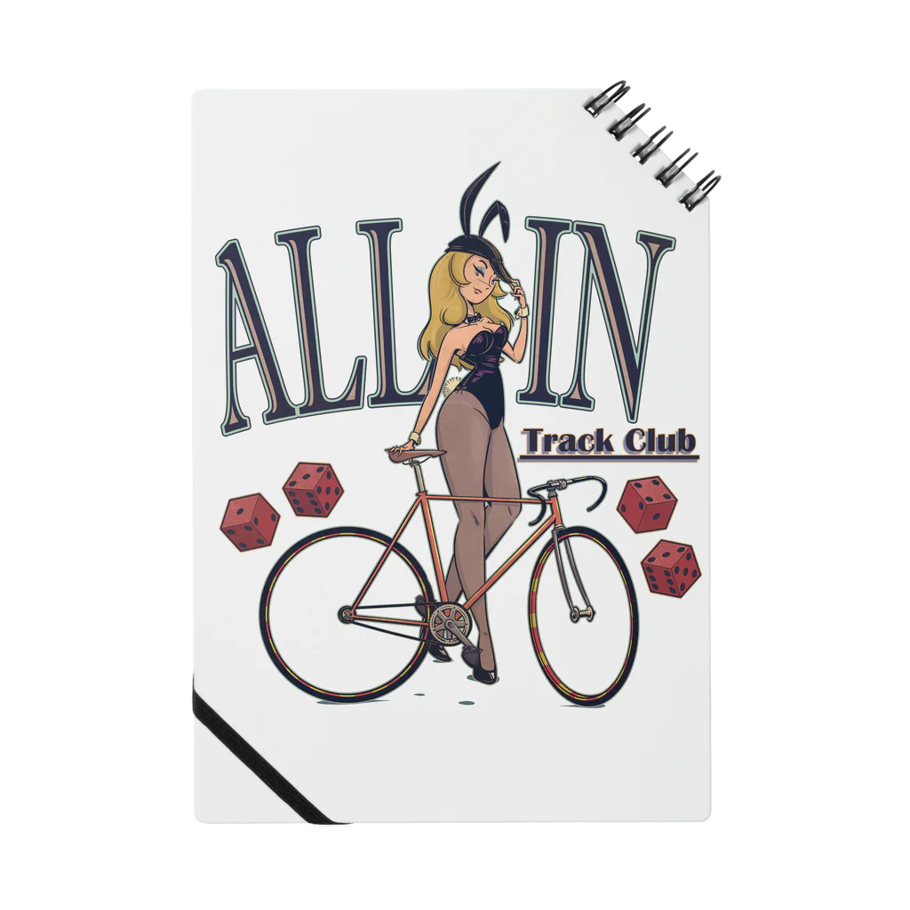 nidan-illustrationの"ALL IN -Track Club-" Notebook