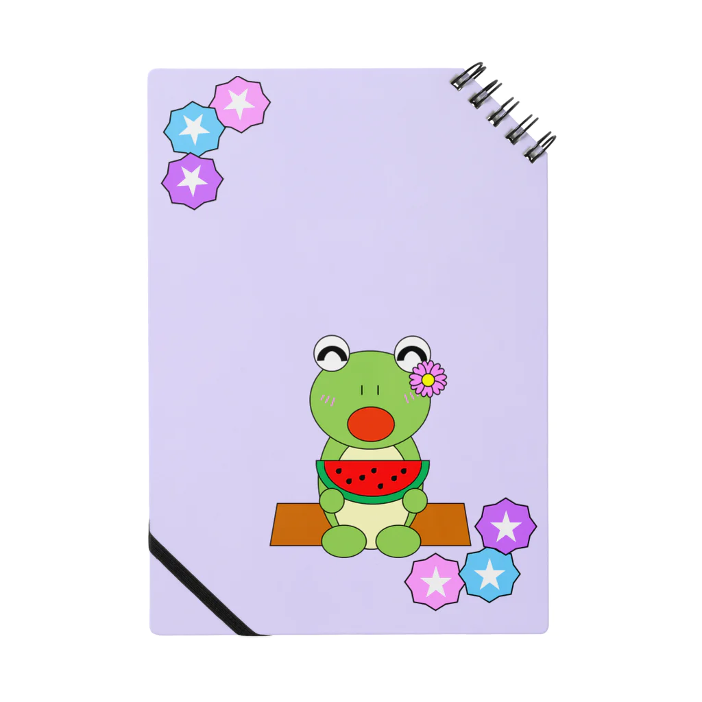 🐸かえるさんと仲間たち🐸のスイカとかえるさん Notebook