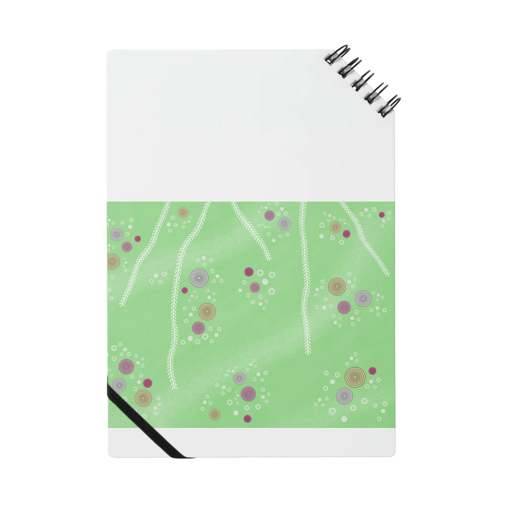 謎はないけど謎解き好きのお店の謎柄の和風グッズA（若緑） / Japanese style goods A inspired by escape room (Light green) Notebook