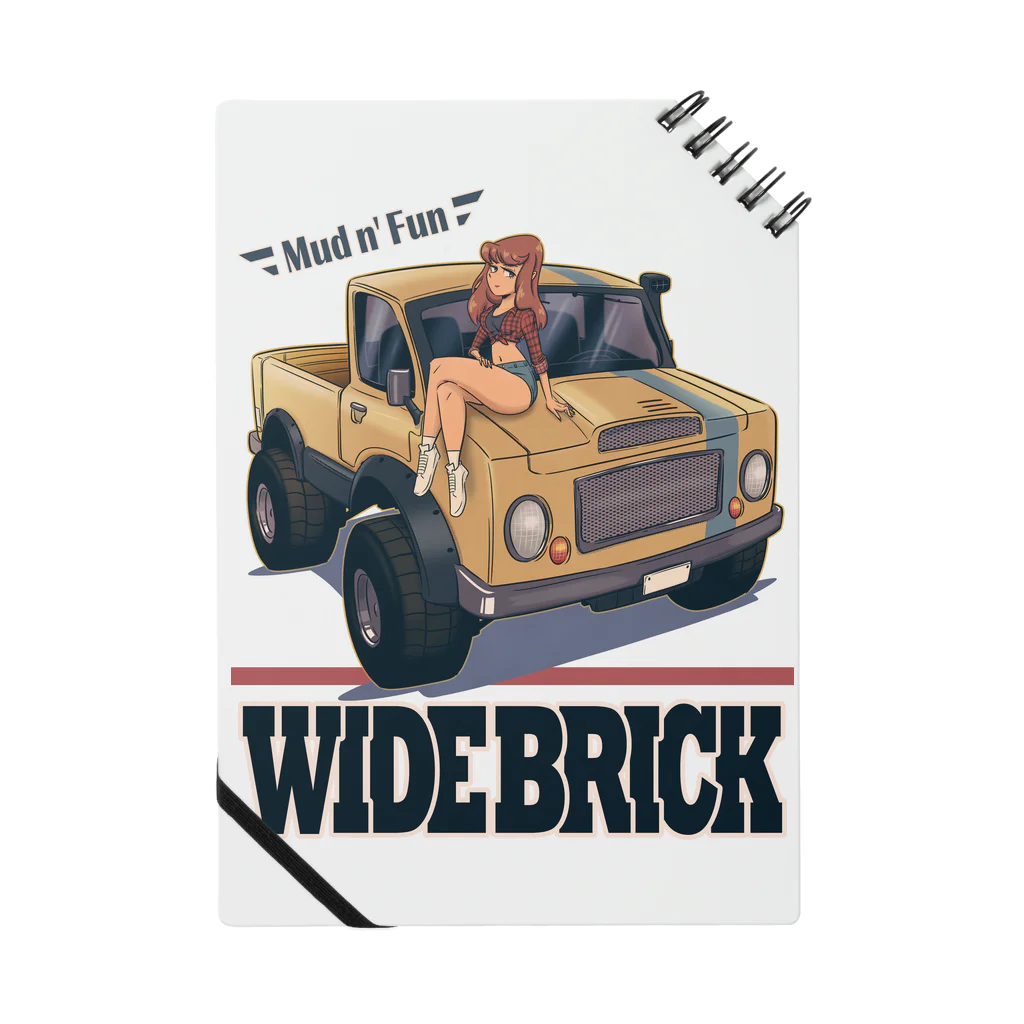 nidan-illustrationの"WIDE BRICK" Notebook