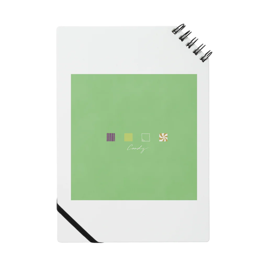 150.2°Cのkoro koro Candy-Tea Green Notebook