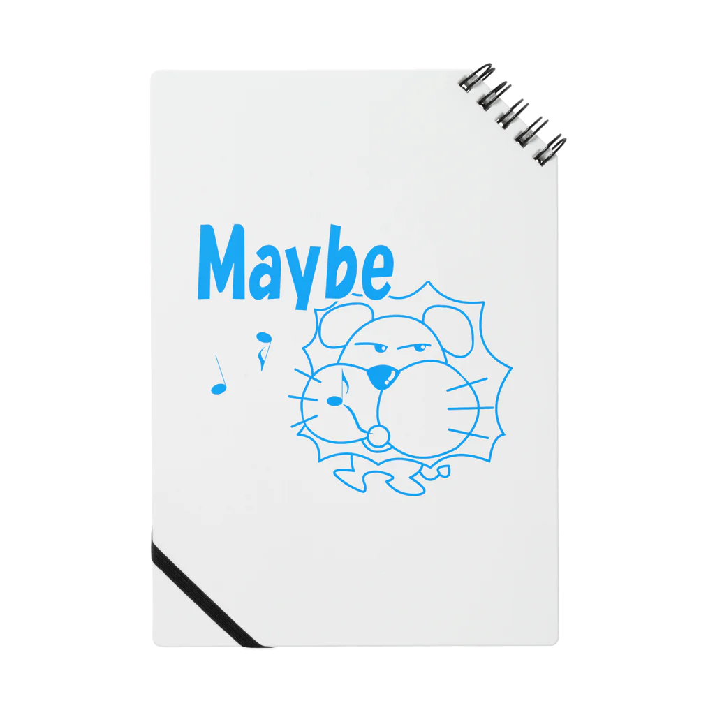 ワン太フルのTシャツ屋さんのライオン君 Maybe ブルー Notebook