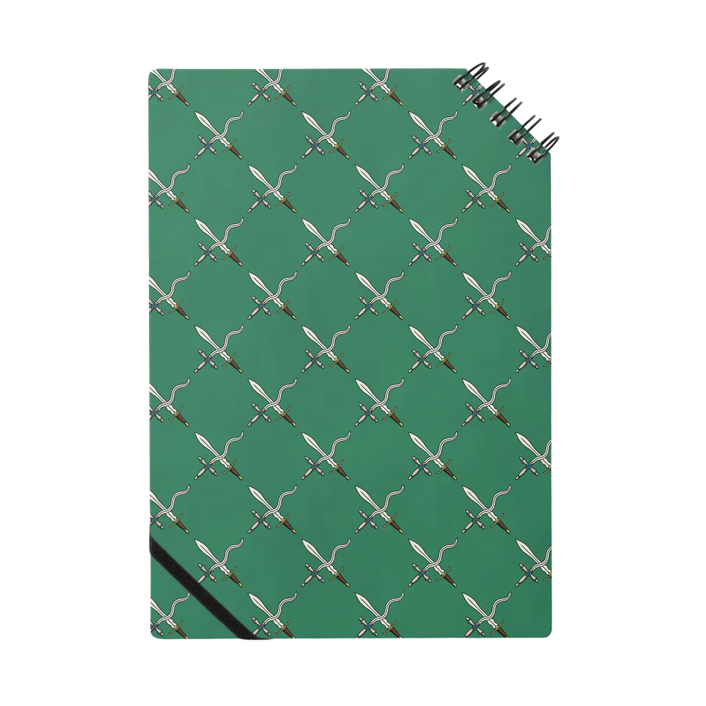 38　サンパチの剣カッチン【ひし形】　グリーン Notebook