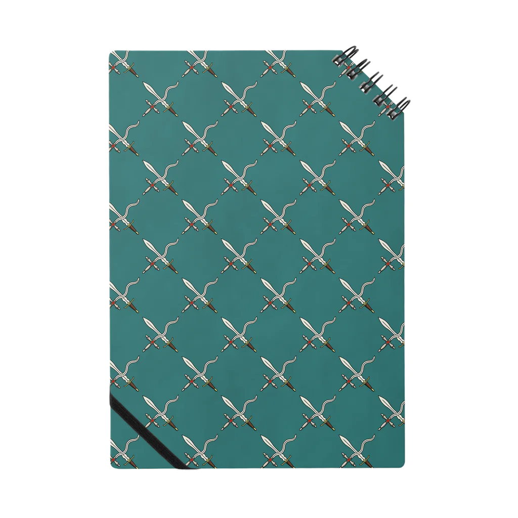 38　サンパチの剣カッチン【ひし形】　ブルー Notebook