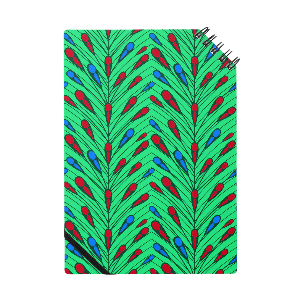 SANKAKU DESIGN STOREのキミの奥まで飛んで行け！ GREEN Notebook