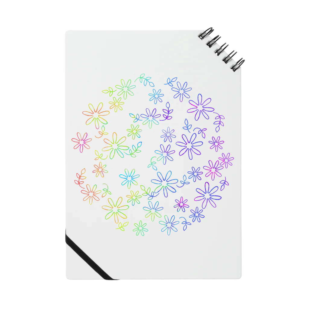 杠葉自由帳のColorful flower Notebook