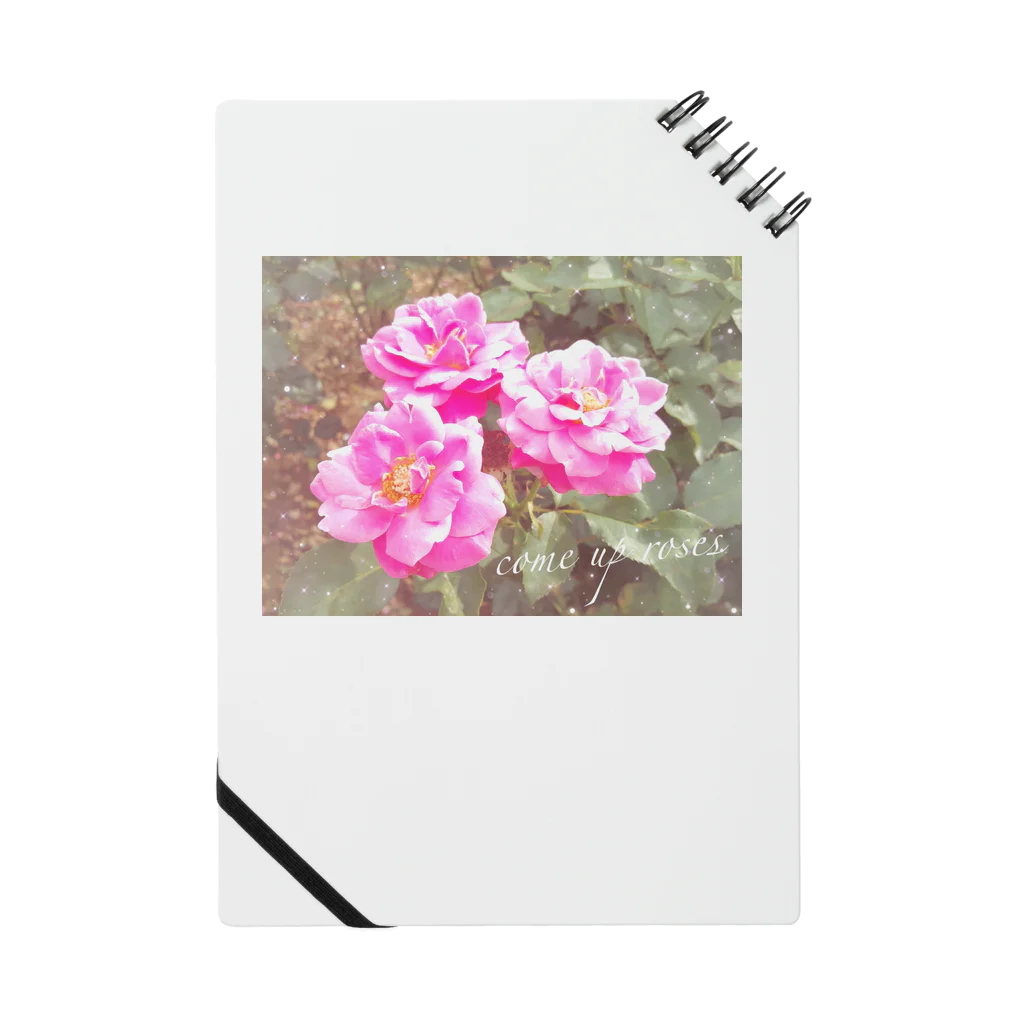 kopanの虹の世界のpink Rose Notebook