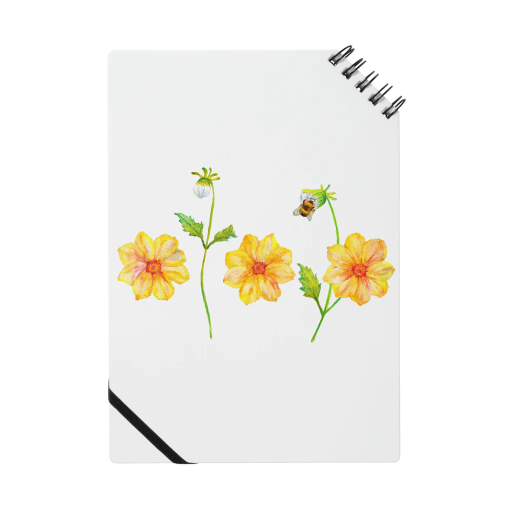 HosoMitsu-painterの黄色いダリア Notebook