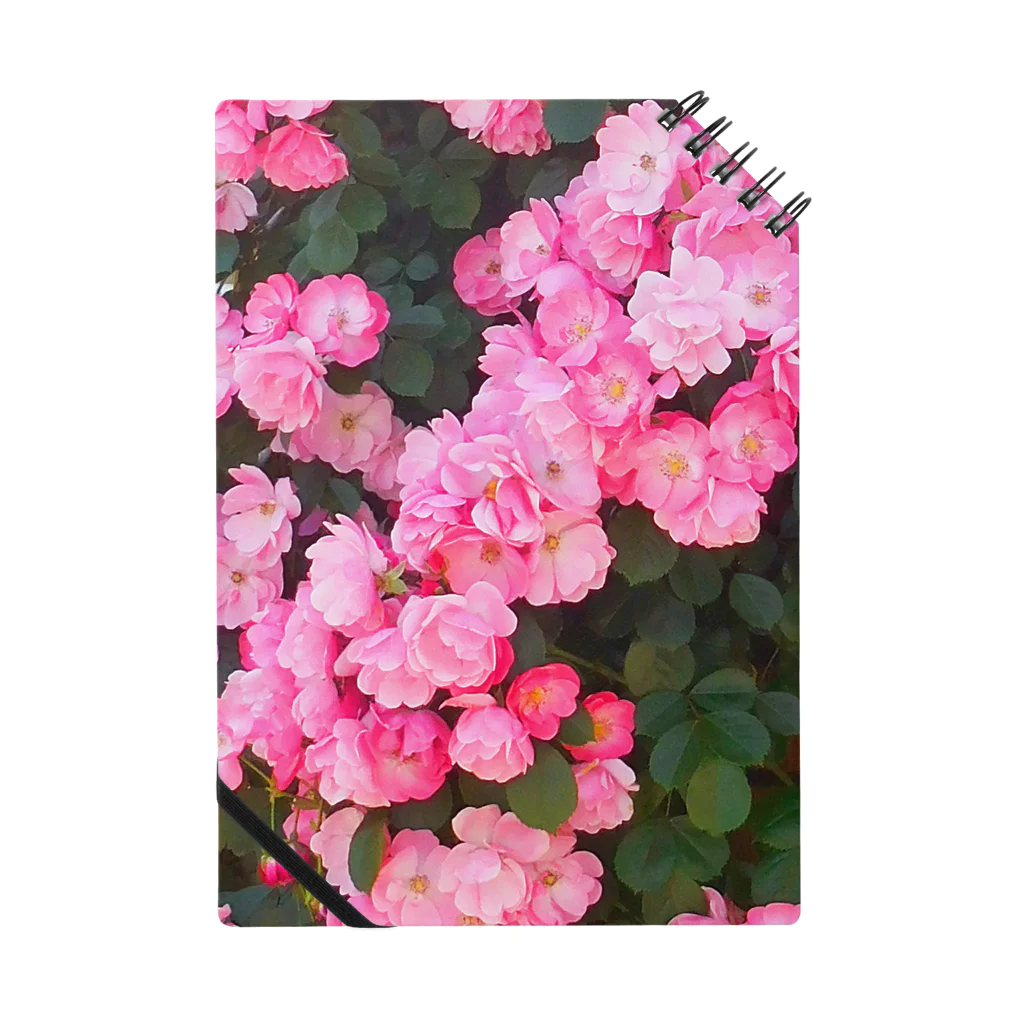 mkumakumaのピンクの薔薇いっぱい Notebook