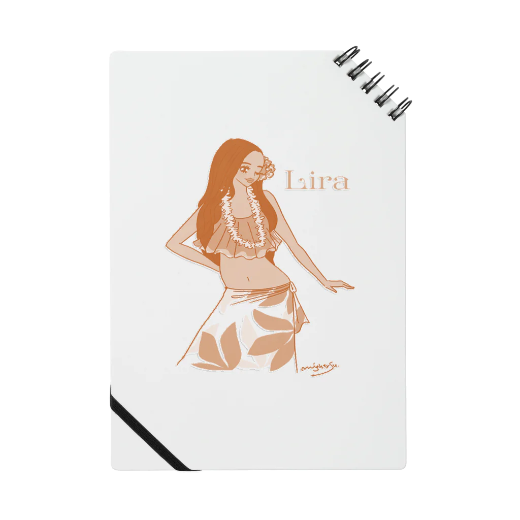 Mother of AlohaのHulagirl Lira (Orange ver.) Notebook