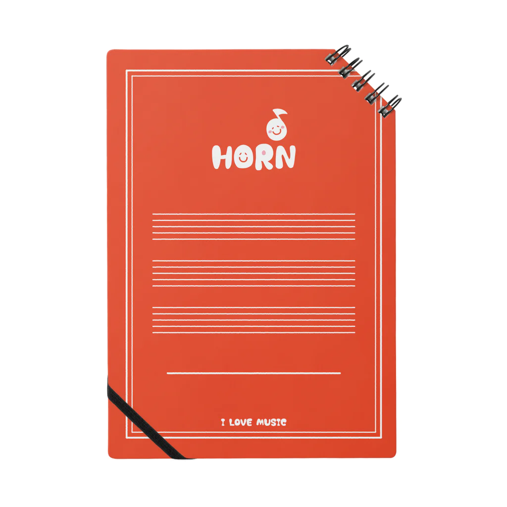 有限会社ケイデザインのアイアム ホルン奏者！！ノート赤 Notebook