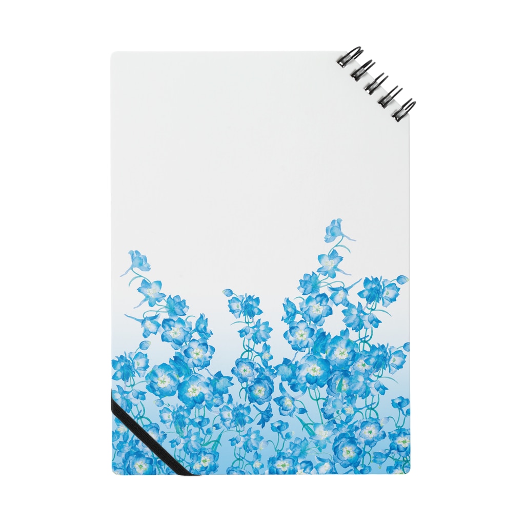 咲き乱れる青い花 デルフィニウム 花雑貨 Blue Poppy のノート通販 Suzuri スズリ