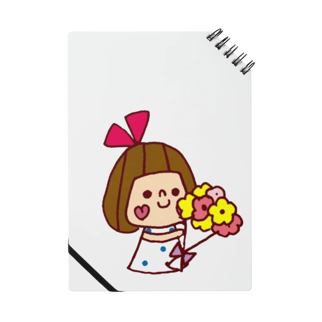 かょのこHANKOの花束ぴんきーりぼんちゃん ノート