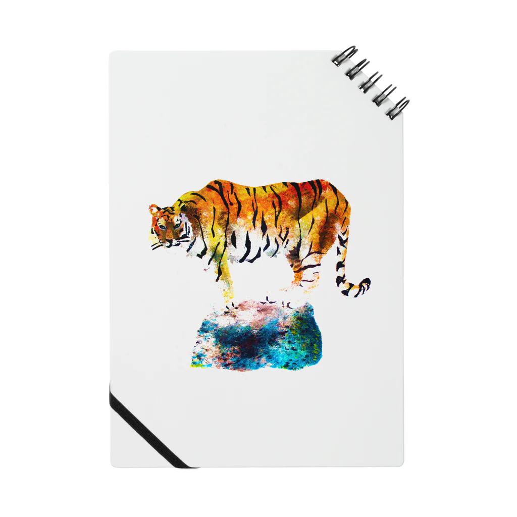 ささはらなつみのSUZURIショップのThe Tiger on the Rock Notebook