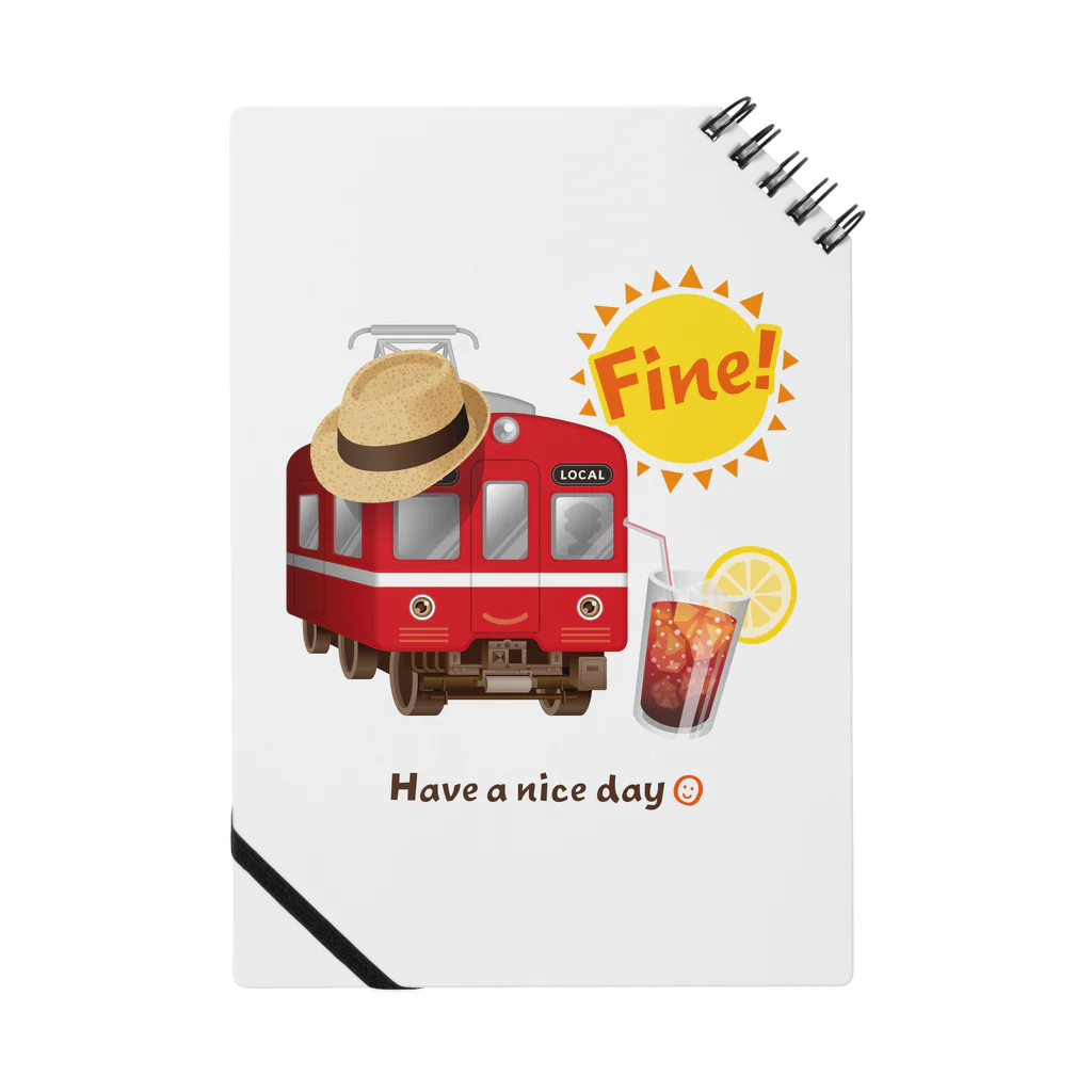 Train Kids! SOUVENIR SHOPの赤い電車 「 Fine ! 」 ノート