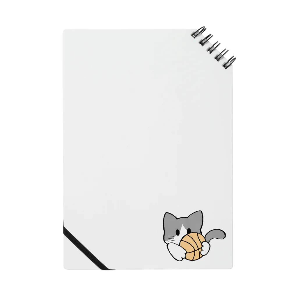 グリヴェール森の雑貨のねこ【灰/白】 Notebook