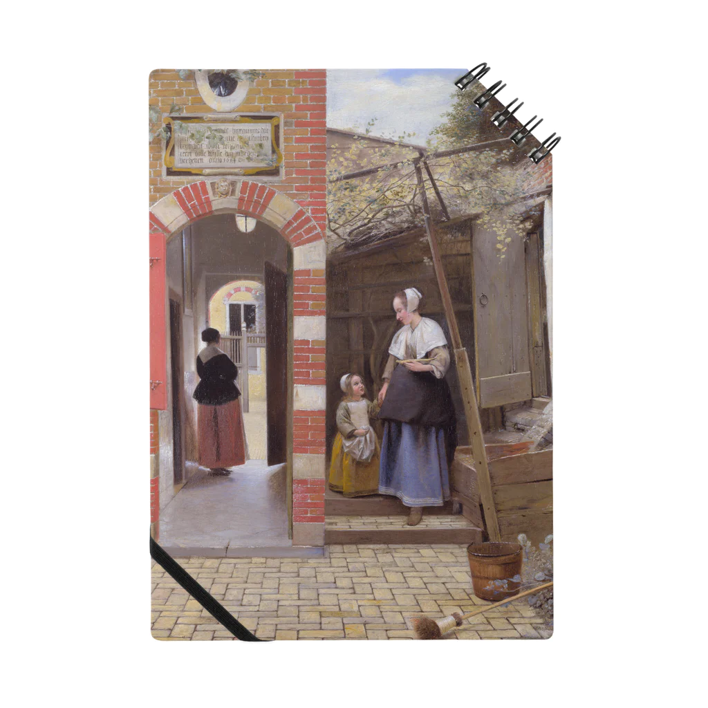 世界の絵画アートグッズのピーテル・デ・ホーホ 《デルフトの中庭》 ノート