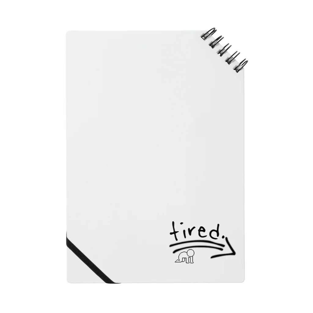 tired.のtired. おつかれロゴ Notebook