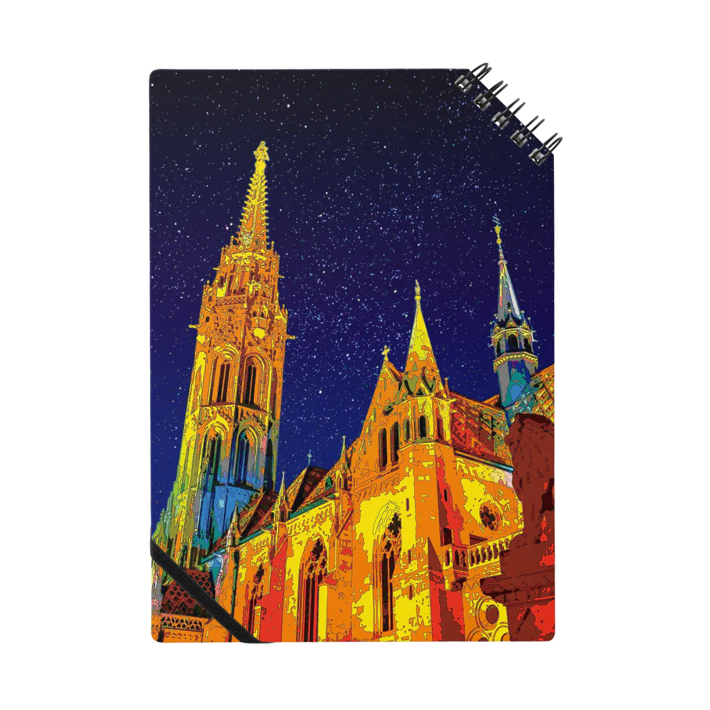 GALLERY misutawoのハンガリー 夜のマーチャーシュ聖堂 Notebook