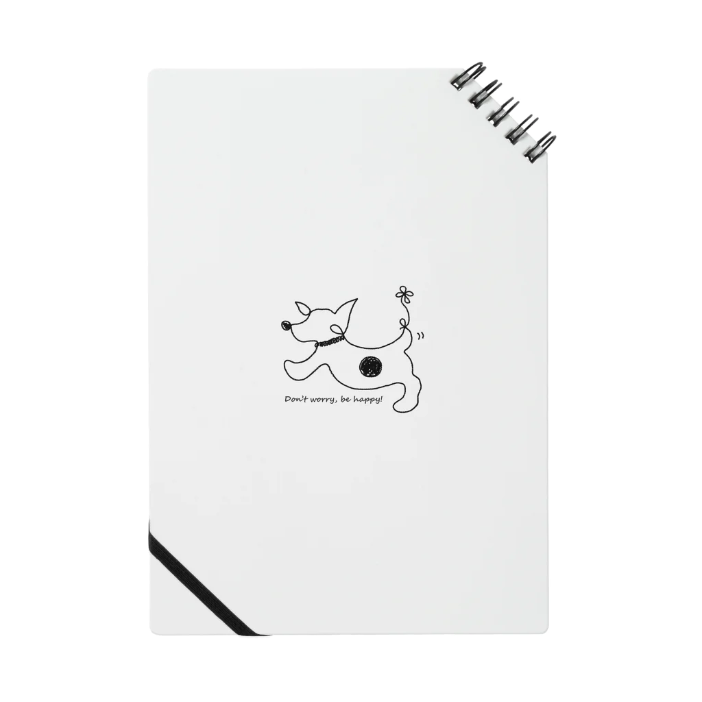 Leetamaのhitofudegaki-DOG(立ち耳)（雑貨） Notebook